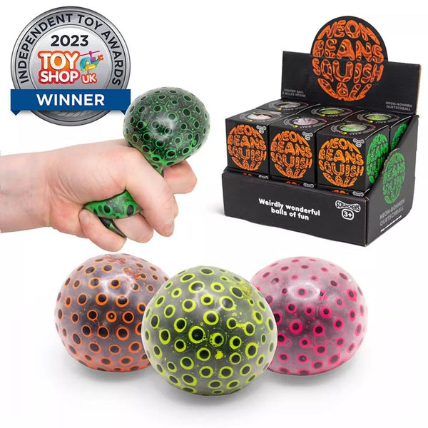 Neon Beans Squish Ball, Fidget Toy | Stressball