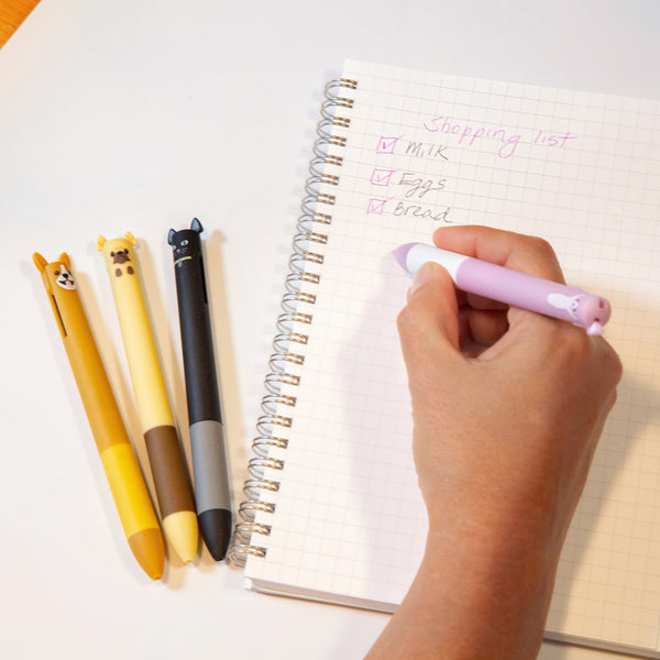 Dog and Cat Multicolor Pens | Hund und Katze zweifarbige Stifte