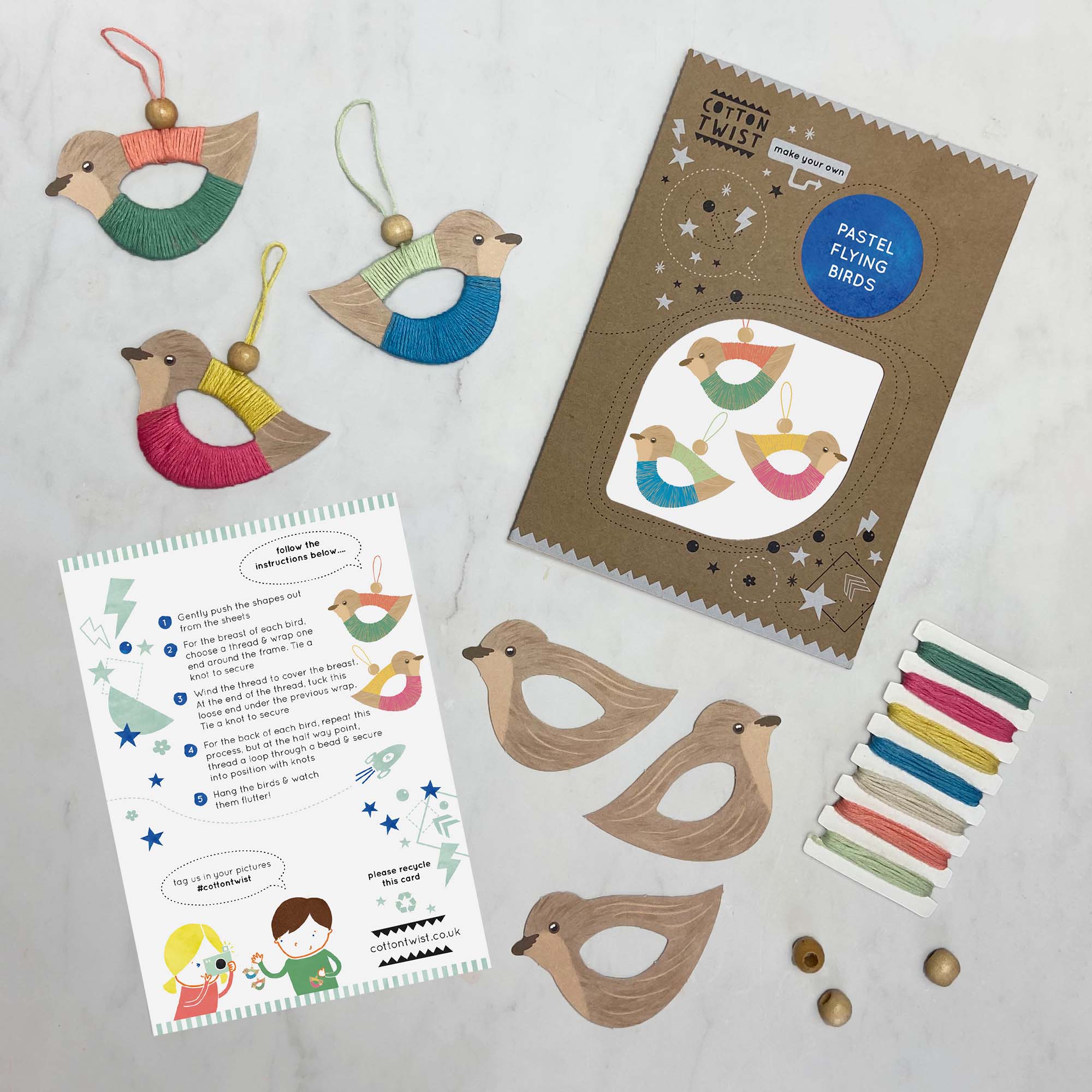 Make your own Pastel Flying Birds
