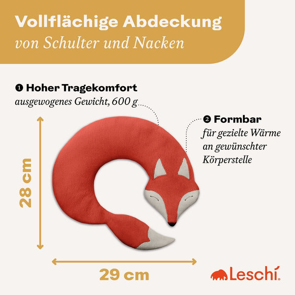 Wärmekissen Fuchs Noah - Körnerkissen für Nacken & Schultern