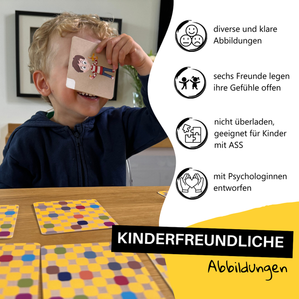 Emotionen-Memospiel (3-7 Jahre) | 30 gefühlvolle Karten