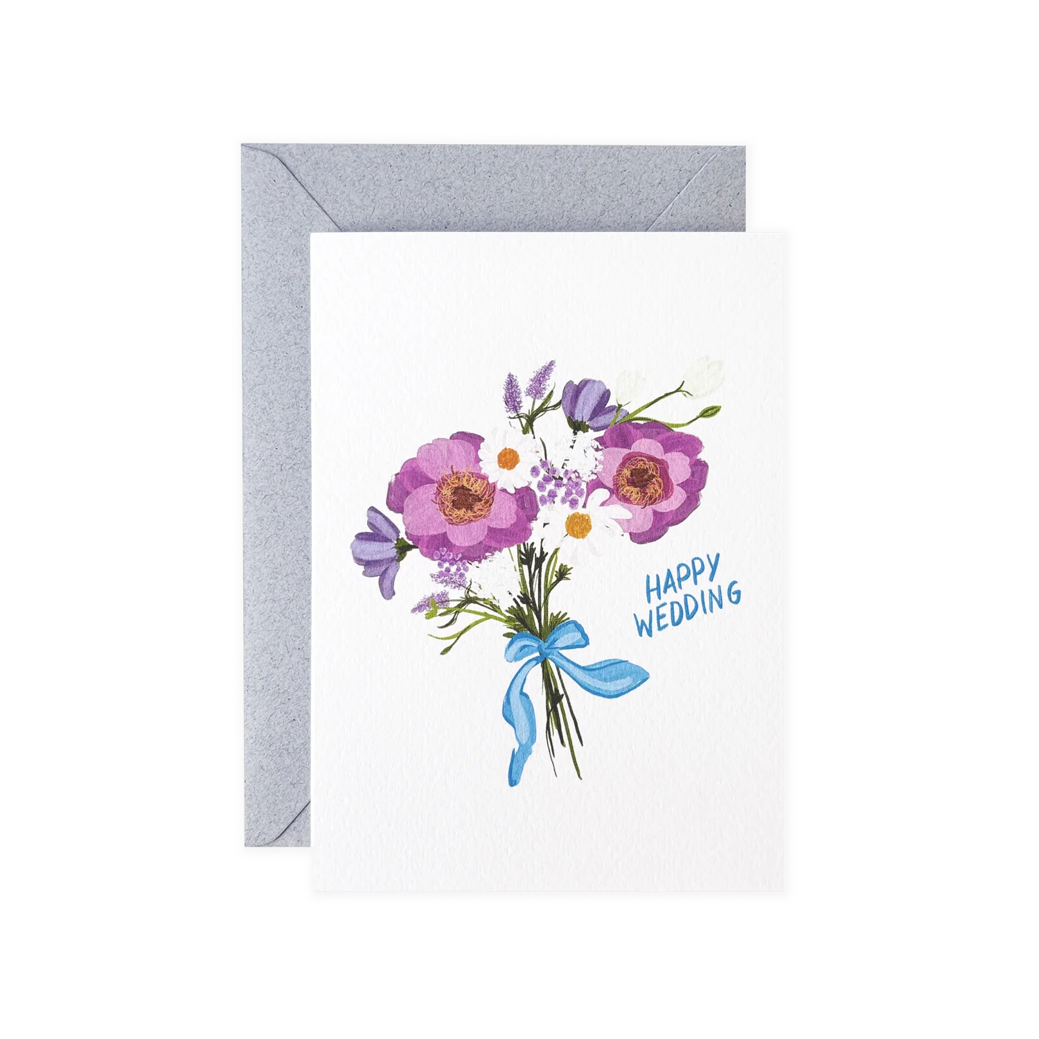 Grußkarte HAPPY WEDDING mit Kuvert