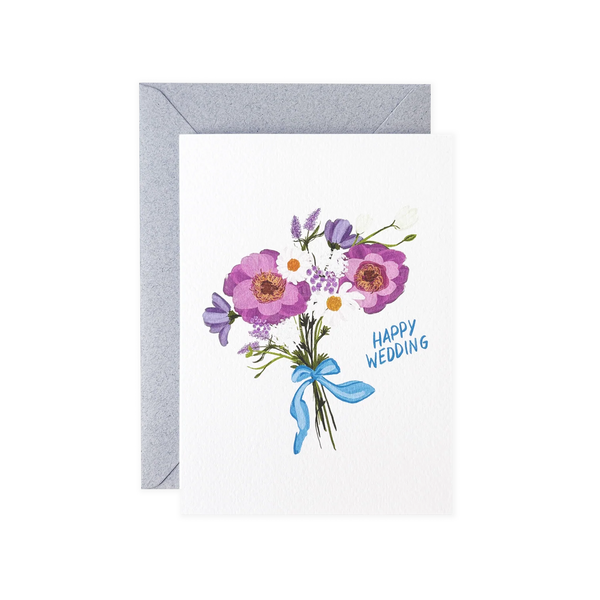 Grußkarte HAPPY WEDDING mit Kuvert