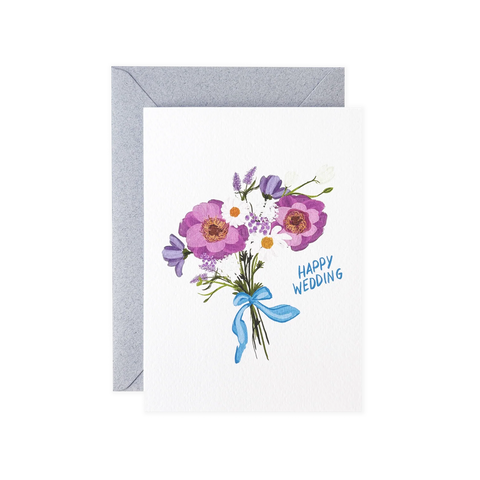 Grußkarte HAPPY WEDDING mit Kuvert
