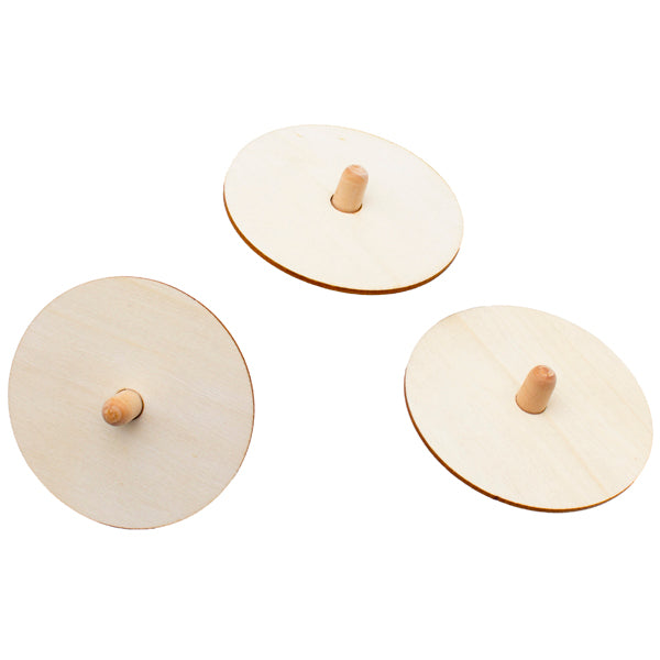 DIY Kreisel aus Holz (3 Stück)