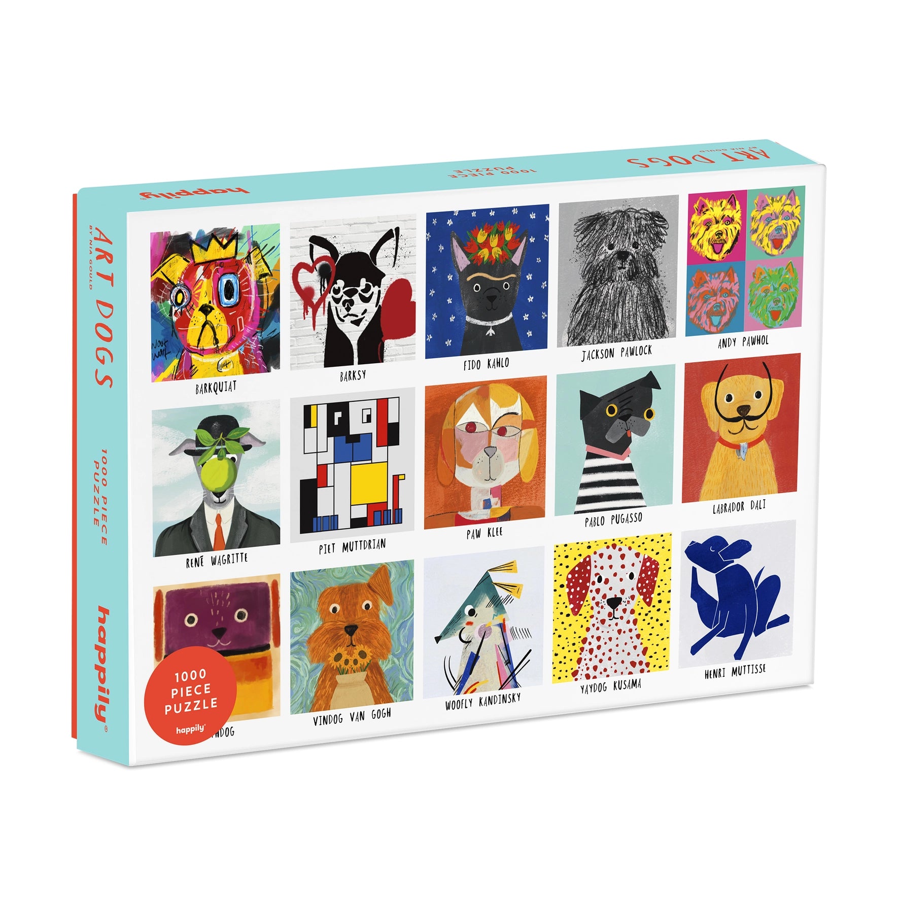 Puzzle Art Dogs - Kunst Hunde (1000 Teile)