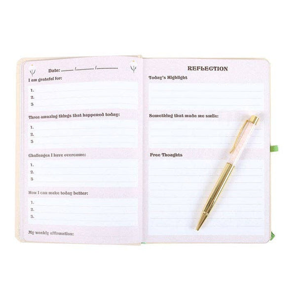 Keep Going. Keep Growing - Notizbuch mit Rosenquarzstift