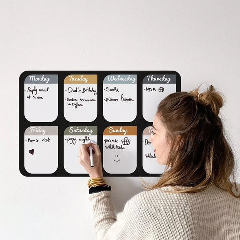 Magnetische Wochenplanertafel – englisch