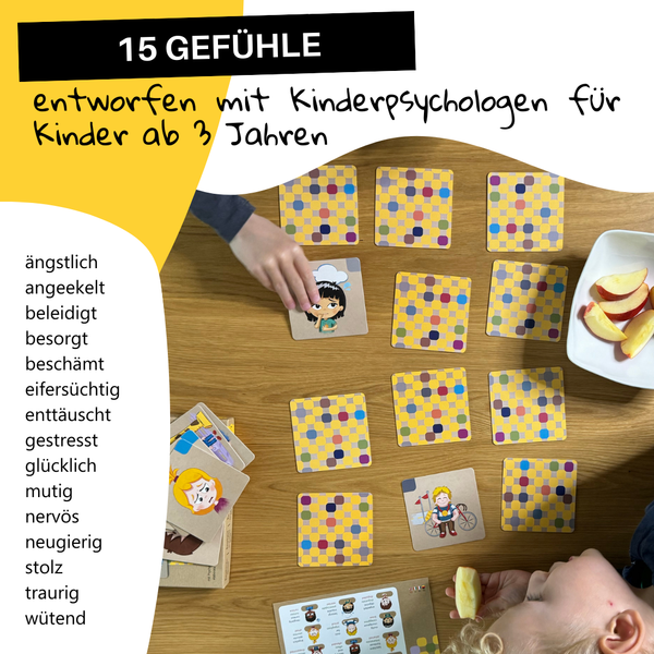 Emotionen-Memospiel (3-7 Jahre) | 30 gefühlvolle Karten