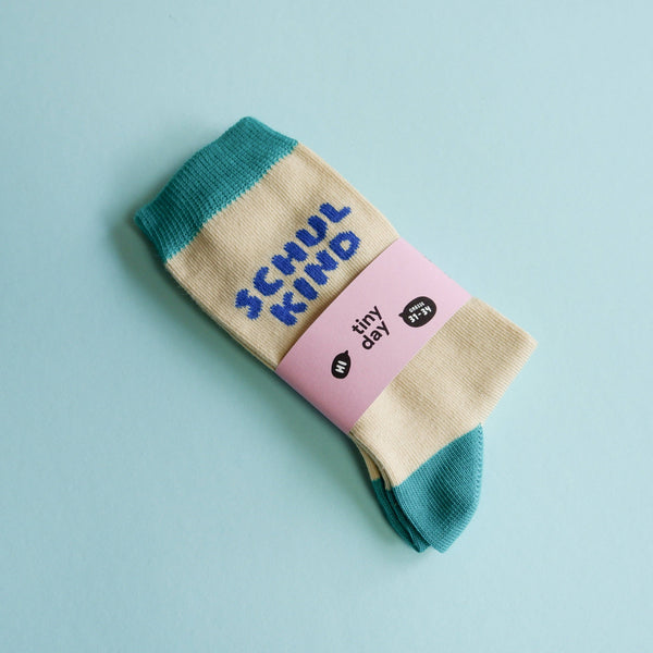 Schulkind-Socken | blau: Größe 31–34