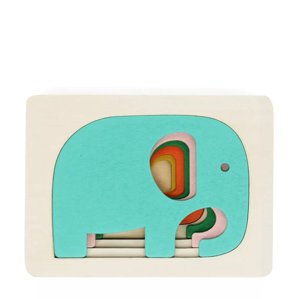 Elephant Wooden Puzzle | Schichtpuzzle Elefant