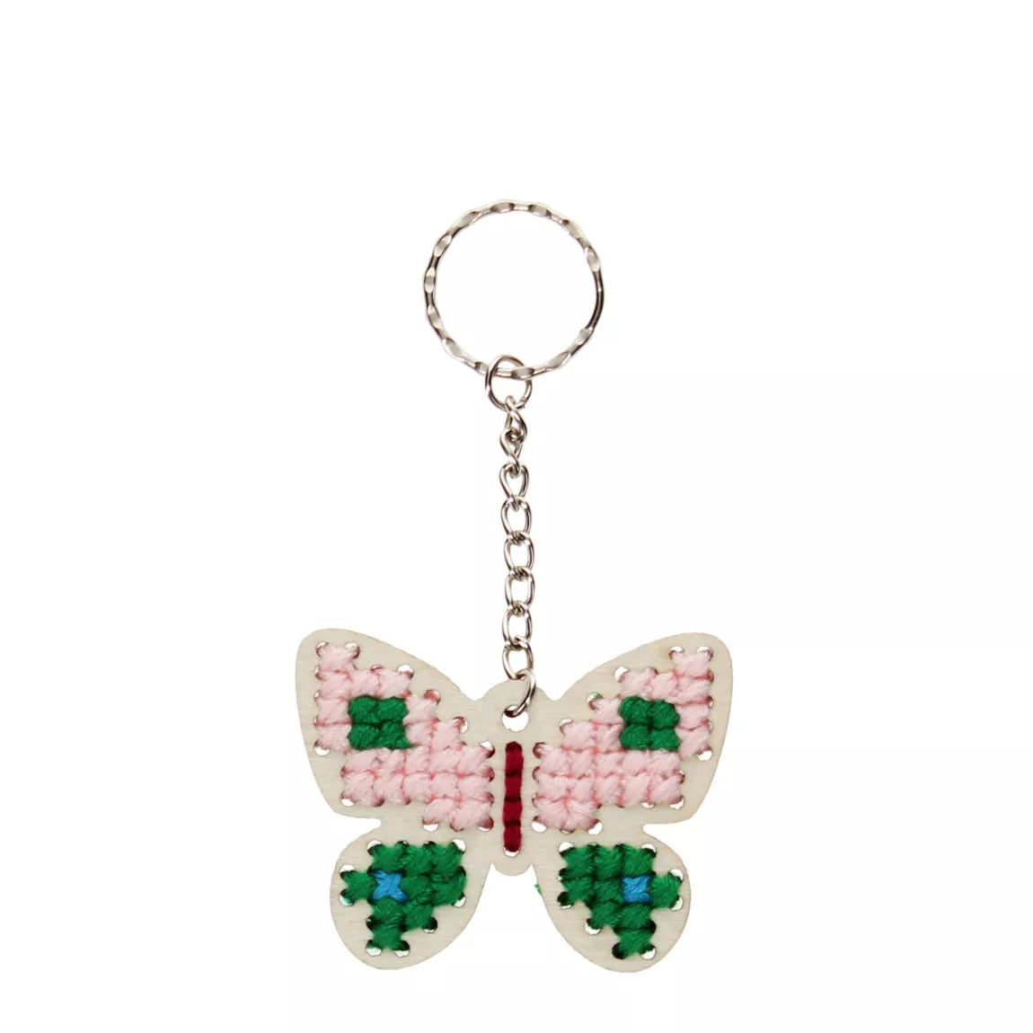 Stitch your own wooden keyring - Butterfly
