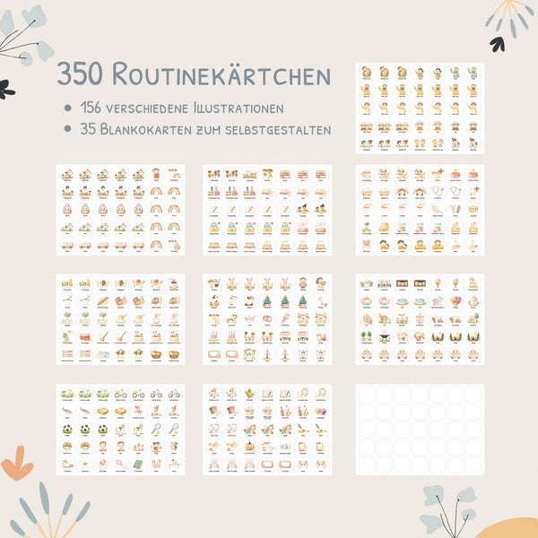 Wochenplaner Kinder inkl. 350 Routinekärtchen | Dino