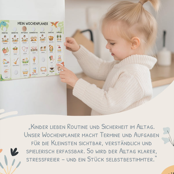 Wochenplaner Kinder inkl. 350 Routinekärtchen | Dino
