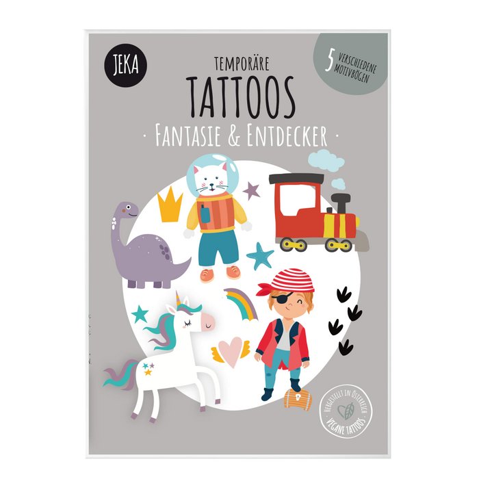 Kindertattoo Set - Fantasie & Entdecker - Temporary Tattoos
