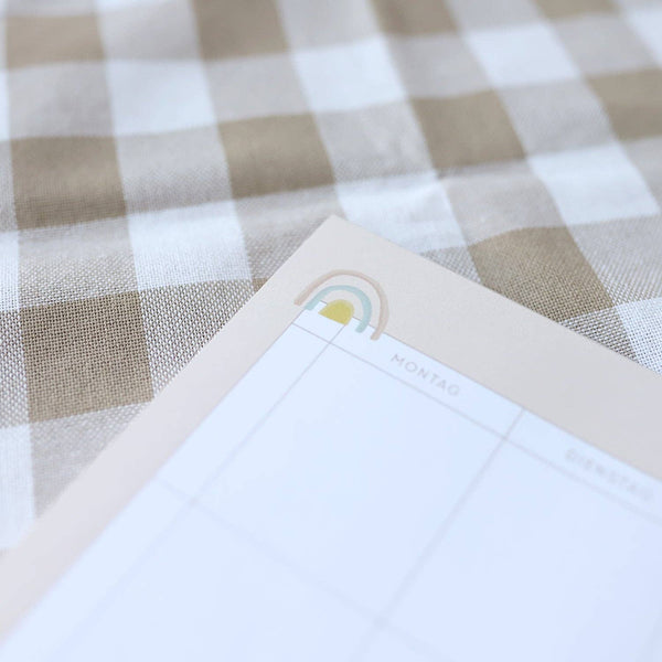 Notizblock A4 quer „Unser Familien-Wochenplan“