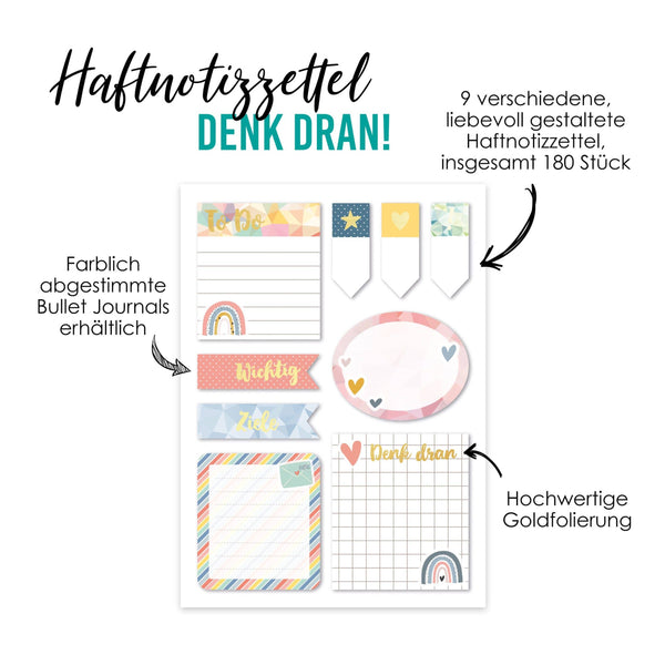 Bullet Journal Sticky Notes - Regenbogen