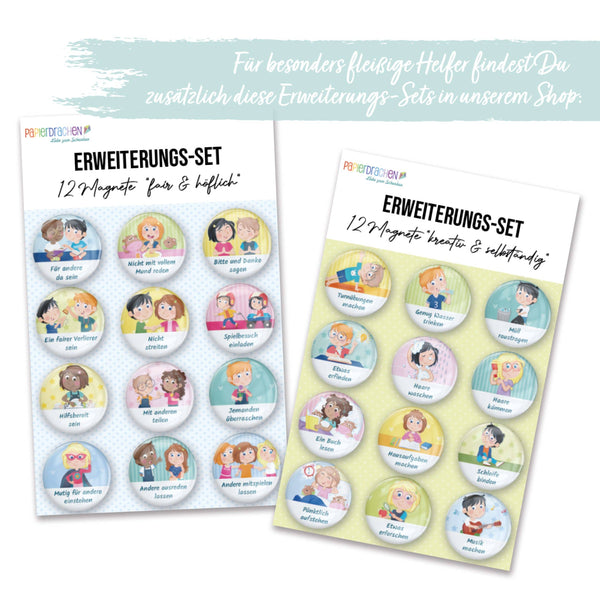 Motivations-Magnet-Erweiterungs-Set "Kleine Helfer"