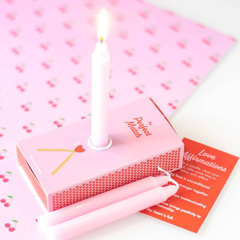 The Perfect Match - 3 Kerzen mit Kerzenhalter in Geschenkbox