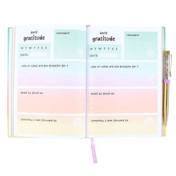 Gratitude Journal - Dankbarkeitstagebuch mit Amethyststift