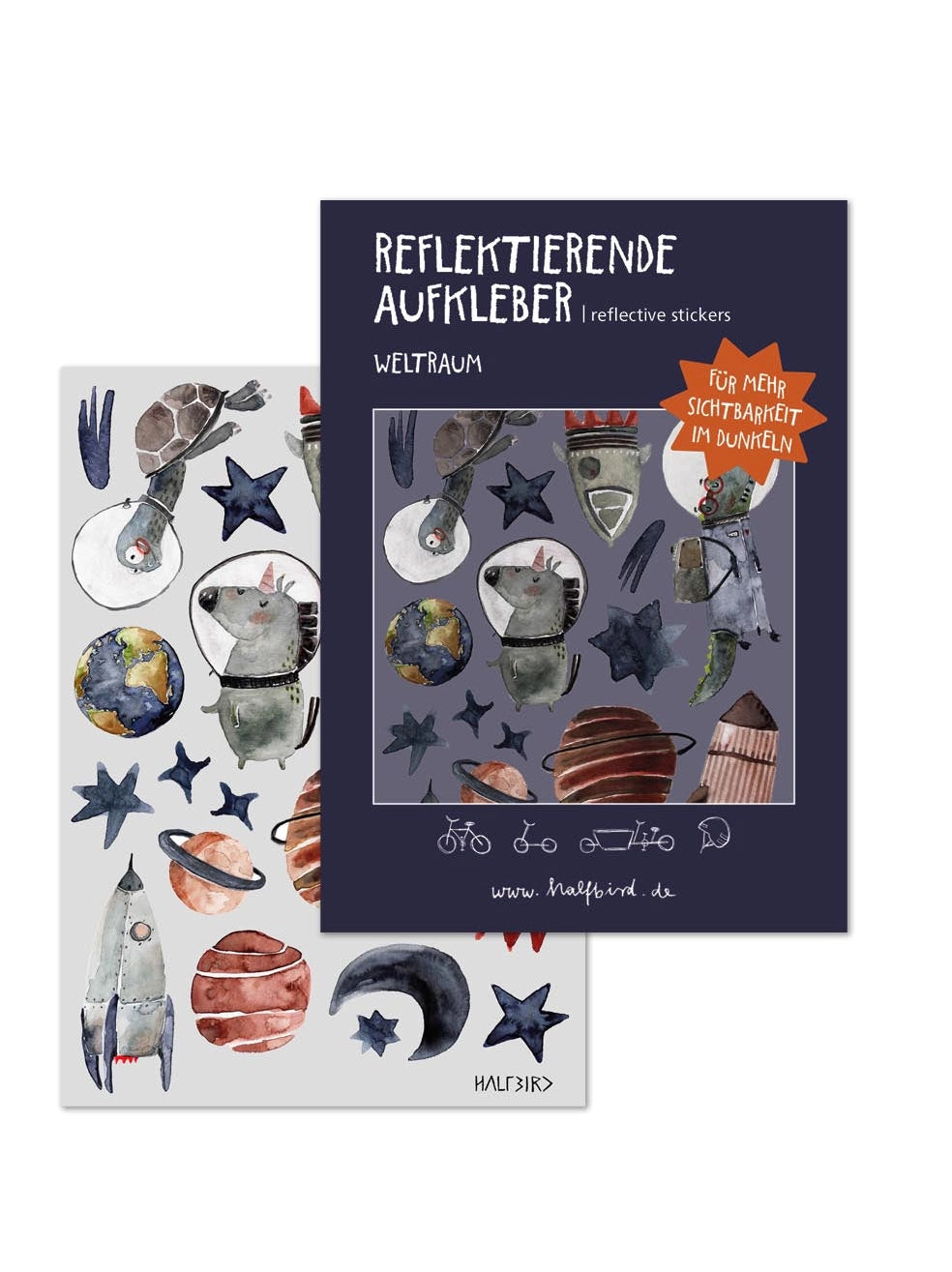 Reflektierende Aufkleber "Weltraum" Sticker Set