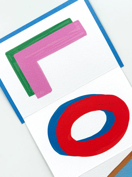 LOVE, Zick-Zack Karte mit Kuvert