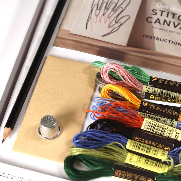 Our Hands - Stitch Canvas | DIY Handabdruck-Stickerei