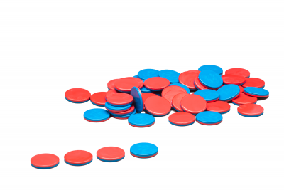 Wendeplättchen Rot-Blau 50 Stück