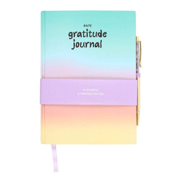 Gratitude Journal - Dankbarkeitstagebuch mit Amethyststift