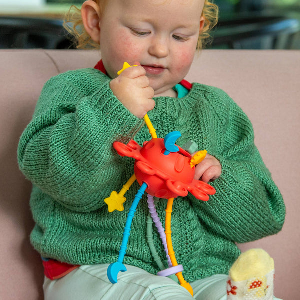 SiliSoft® Zip Pull Toy | Ziehspielzeug Regenbogen