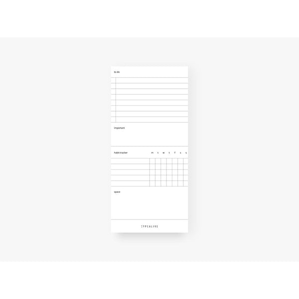 Notizblock lang / Plain to do + habit tracker