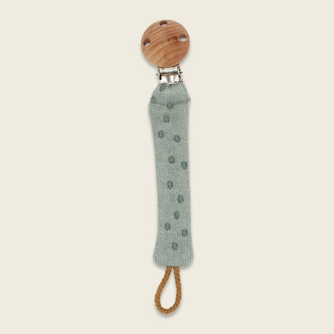 Schnullerkette hellblau aus Biobaumwolle | Pacifier Chain