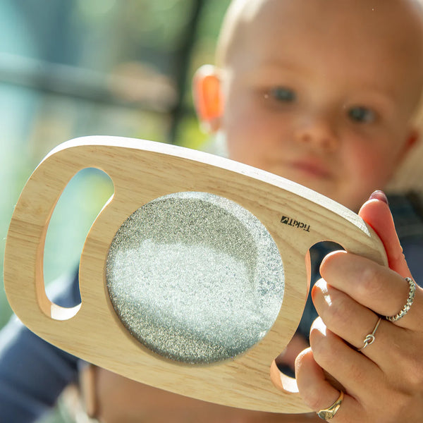 Glitzerscheibe aus Holz | Easy Hold Silver Glitter Panel