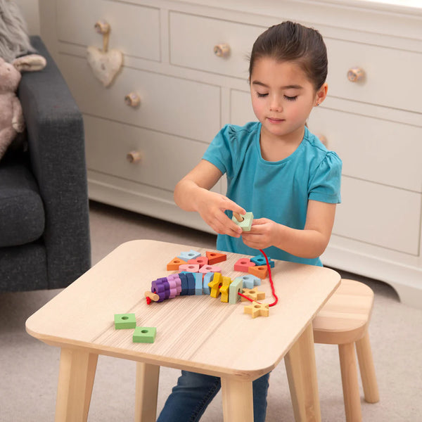 Rainbow Wooden Lacing Shapes | Fädelspiel aus Holz