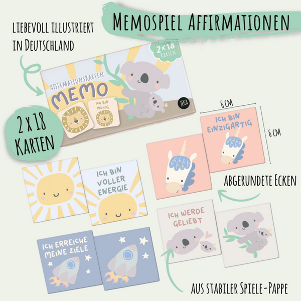 Affirmationskarten - Memospiel