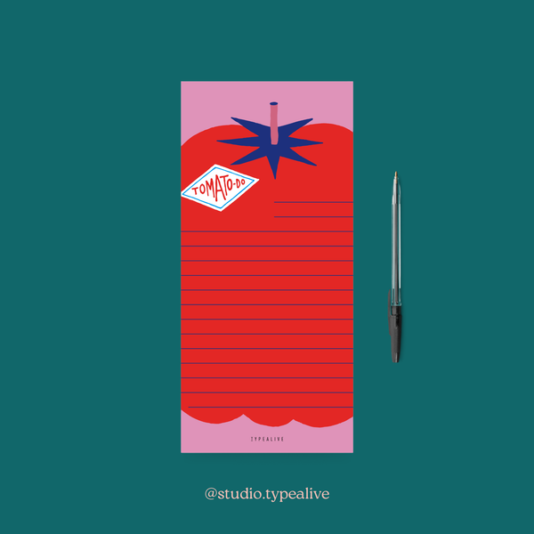 Notizblock "schmal" / Tomato Do