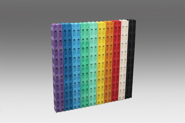 Steckwürfel bunt 10 farbig, 100er