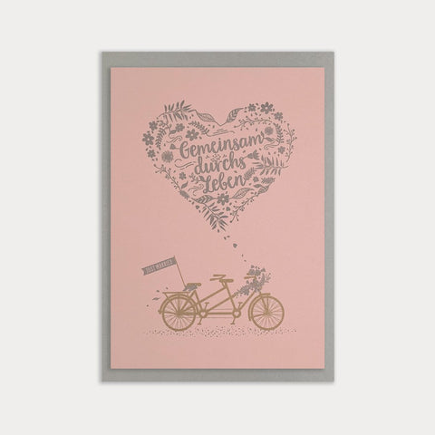 Grußkarte *Gemeinsam durchs Leben* GOOD TIMES Tandem zur Hochzeit