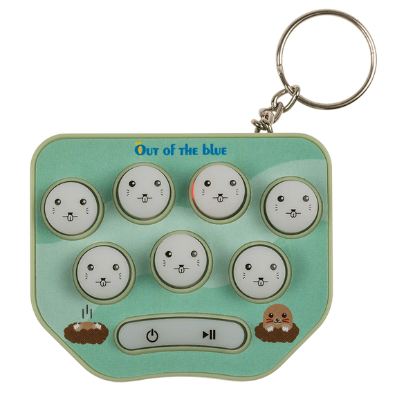 Mini-Spielkonsole mit Schlüsselanhänger „Tap a Mole“