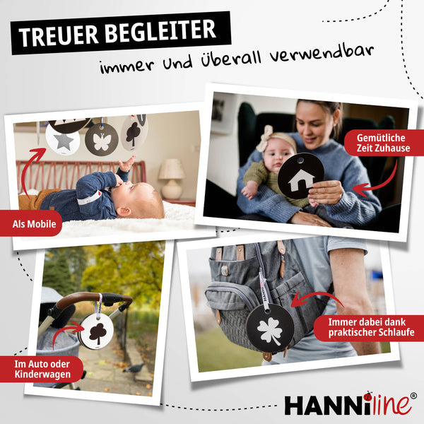 Kontrastkarten ab dem 1. Lebensmonat | Geburtsgeschenk für Babys