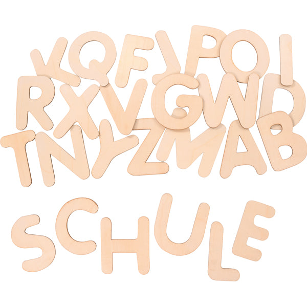 Holzbuchstaben A-Z (26 Großbuchstaben aus Holz)