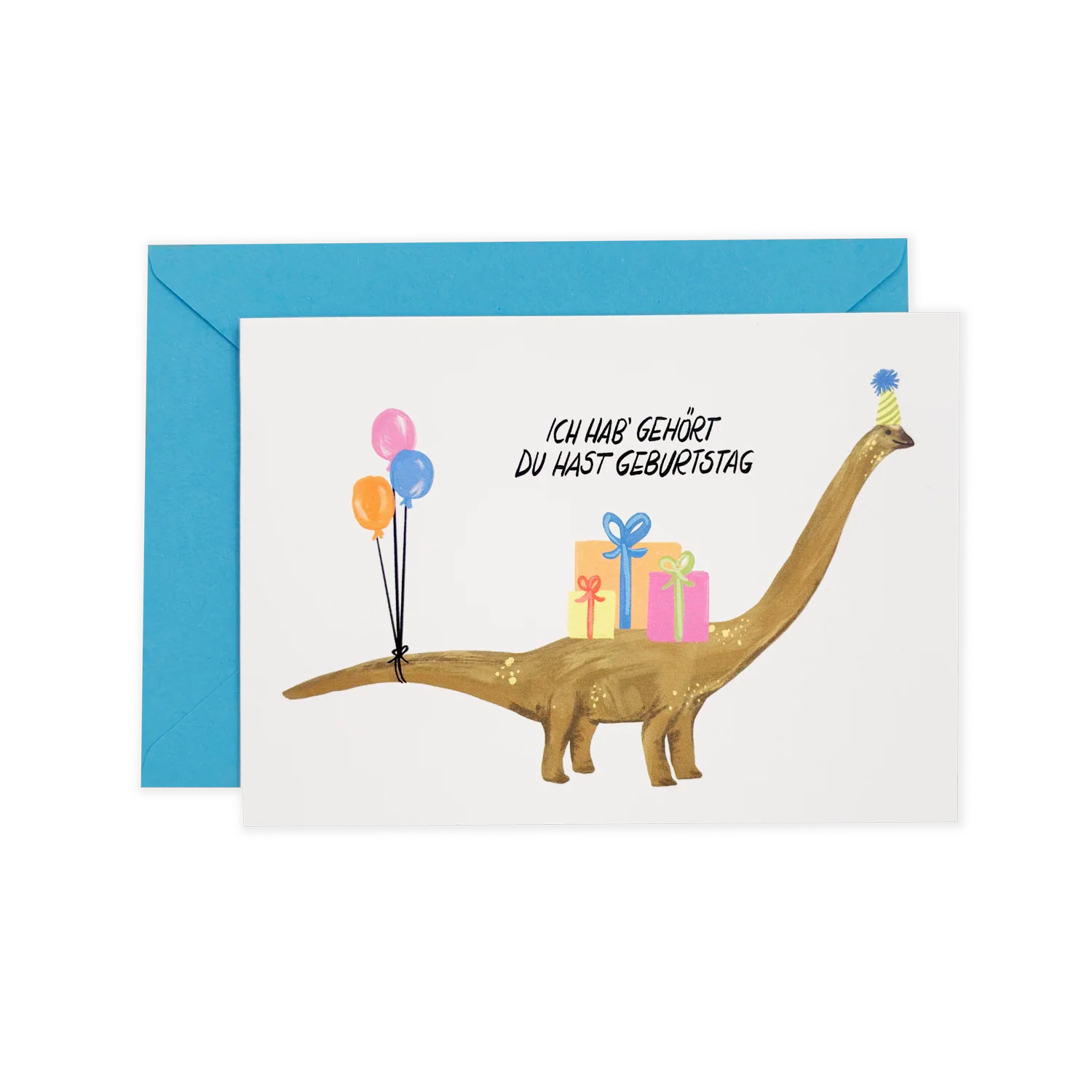 Grußkarte Ich hab gehört du hast Geburtstag mit Kuvert