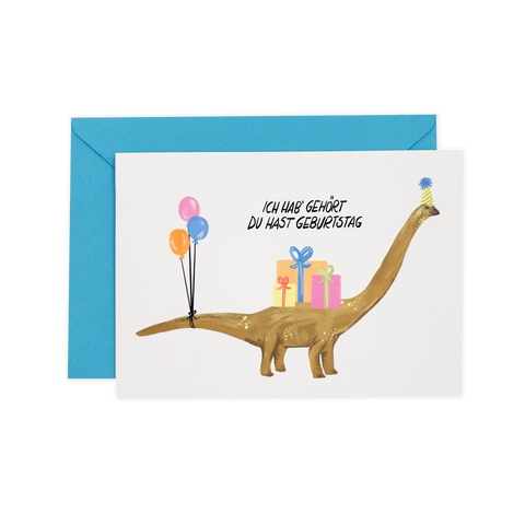 Grußkarte Ich hab gehört du hast Geburtstag mit Kuvert