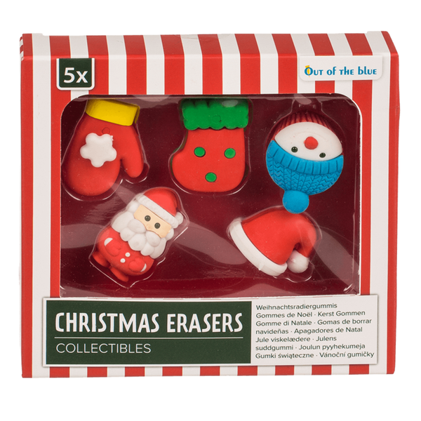 Weihnachtsradierer „Collectibles“, 5er-Set