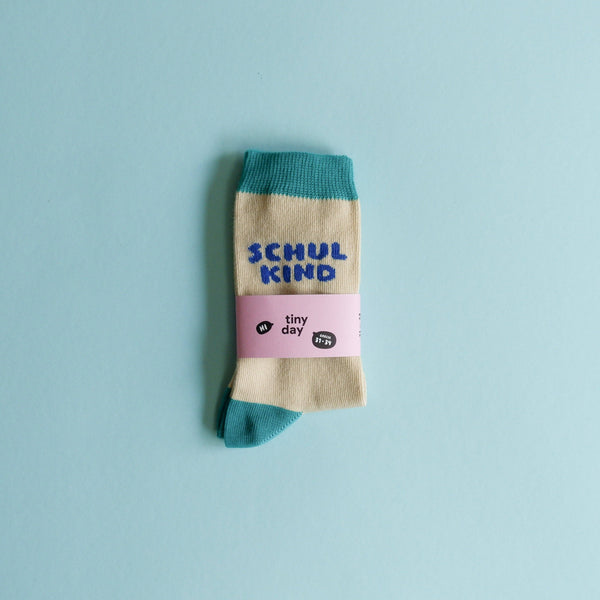 Schulkind-Socken | blau: Größe 31–34