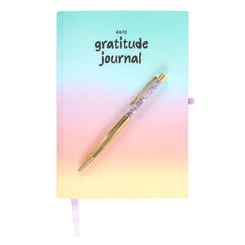 Gratitude Journal - Dankbarkeitstagebuch mit Amethyststift