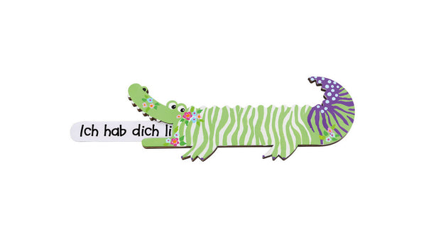 Lesekroko „Spucks-Aus“, blanko zum Selbstgestalten