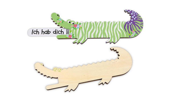 Lesekroko „Spucks-Aus“, blanko zum Selbstgestalten