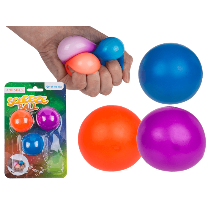 Anti Stress SQUEEZE Ball Mini im 3er Set