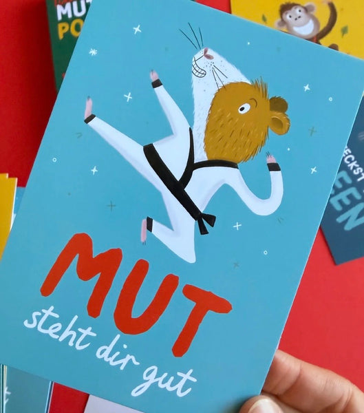 Mutmacher-Postkarten tierische Bildmotive | 30 Karten
